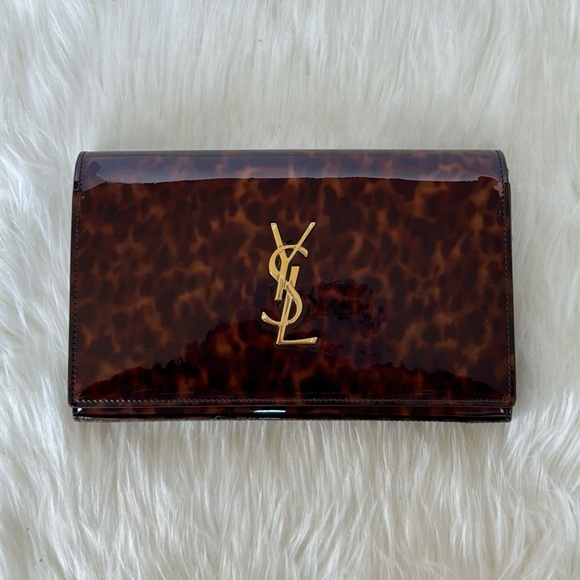 Yves Saint Laurent Patent Leather Tortoise Kate Chain Bag - Picture 1 of 5